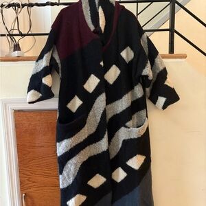 Vintage Black and Gray Patterned Cardigan Missoni